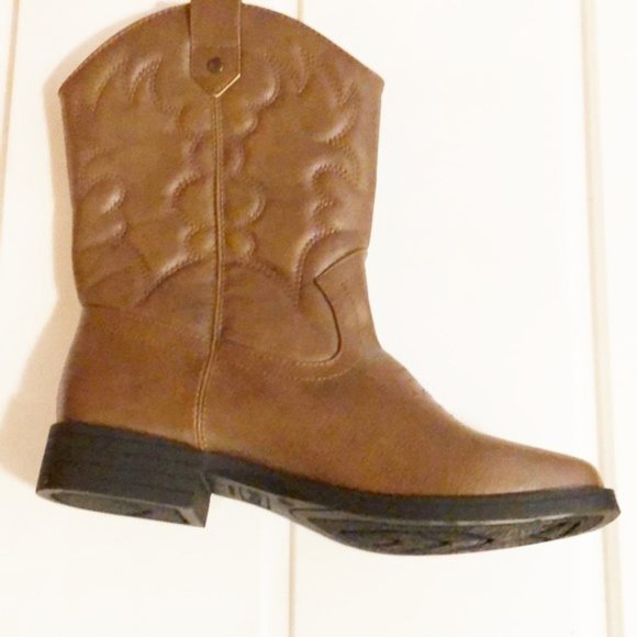 Boots boys new size 3M, 4M, 5M or 6M man made Faded Glory brown - Picture 5 of 5